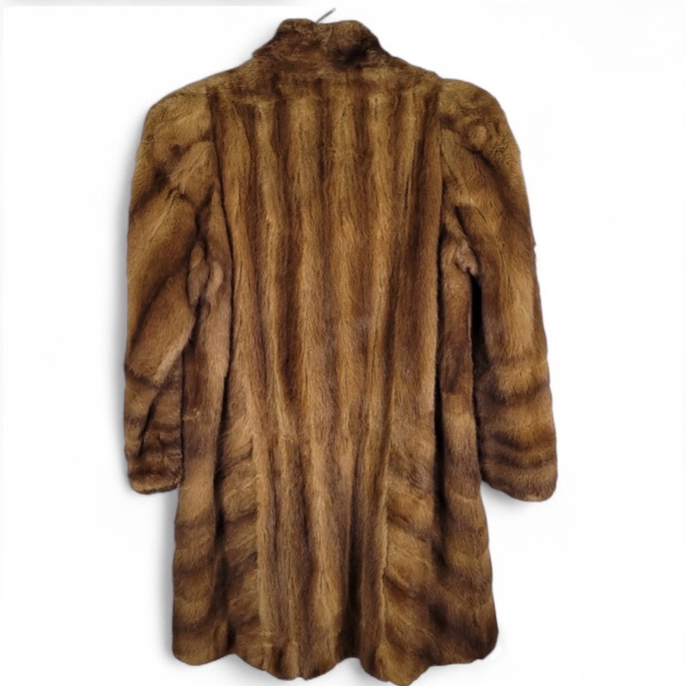 Vintage Mink Genuine Brown Fur Coat (Classic Mobwife) - Picture 4 of 13